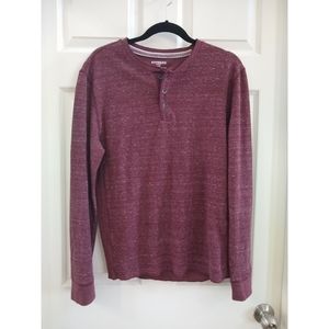 Express Men's Long Sleeve Waffle Henley